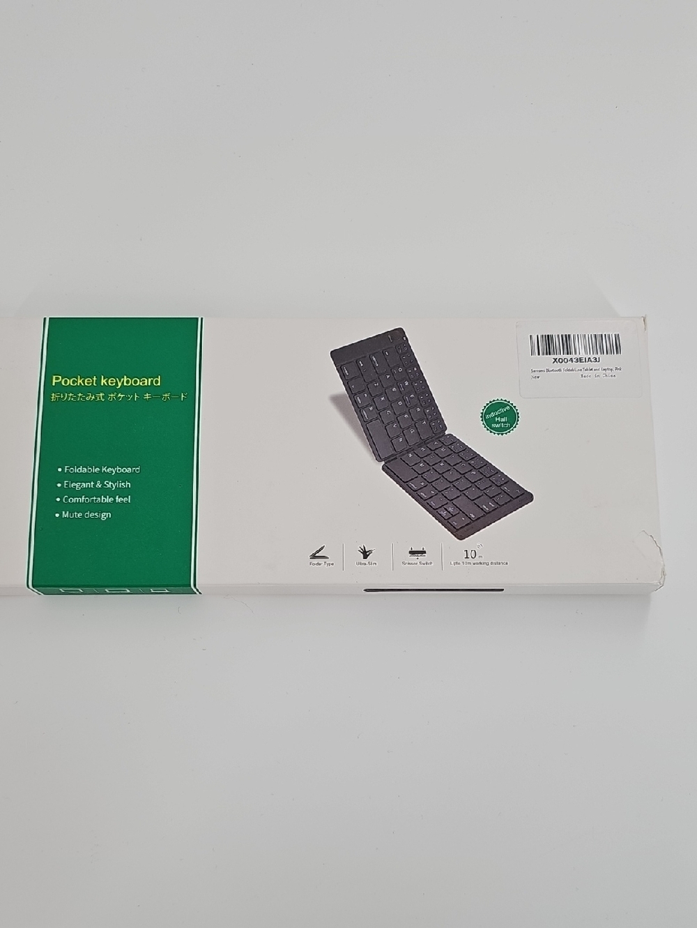 Pocket Foldable Wireless Keyboard - Black